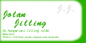 jolan jilling business card